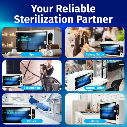 JJ CARE UV Sterilizer 8 Liter Capacity, UV Light 99% Sterilization Killing Efficiency, LED Timer UV Sterilizer Cabinet for Salon, Spa, Office and At Home Use, Professional Tabletop UV Sterilizer,